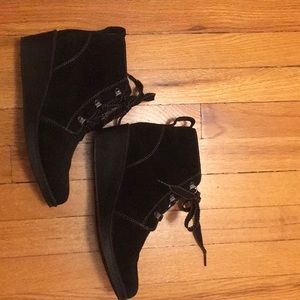 Like new wedge Suede booties!